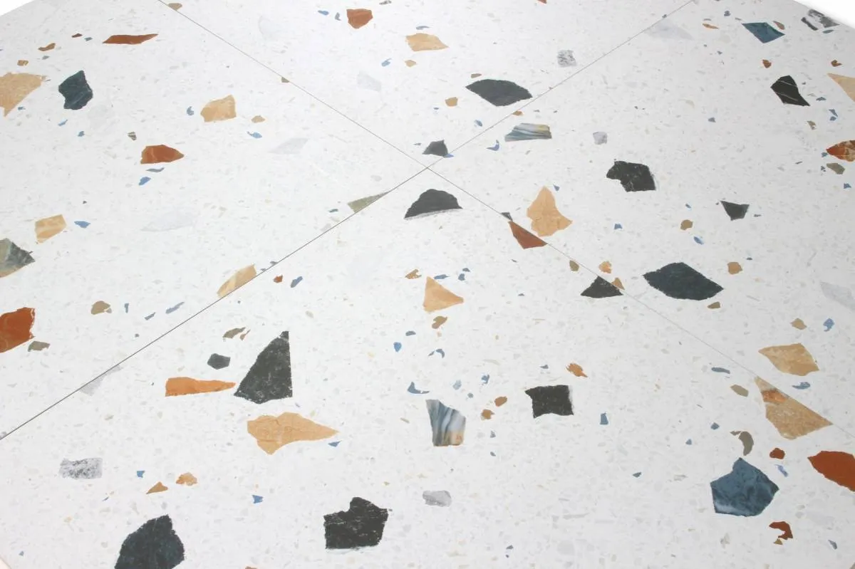 Stracciatella Blanco Terrazzo Effect Porcelain Tile 60x60cm Matt