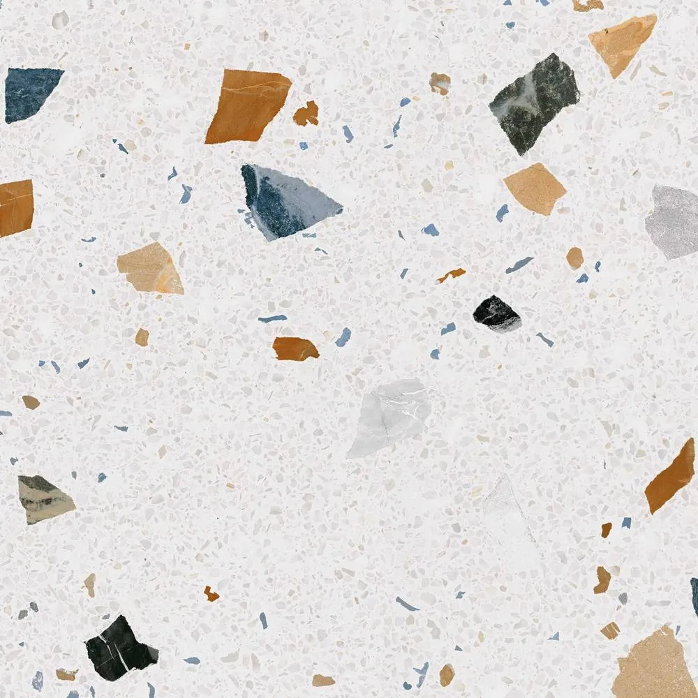 Stracciatella-R Blanco Terrazzo Effect Porcelain Tile 80x80cm Matt