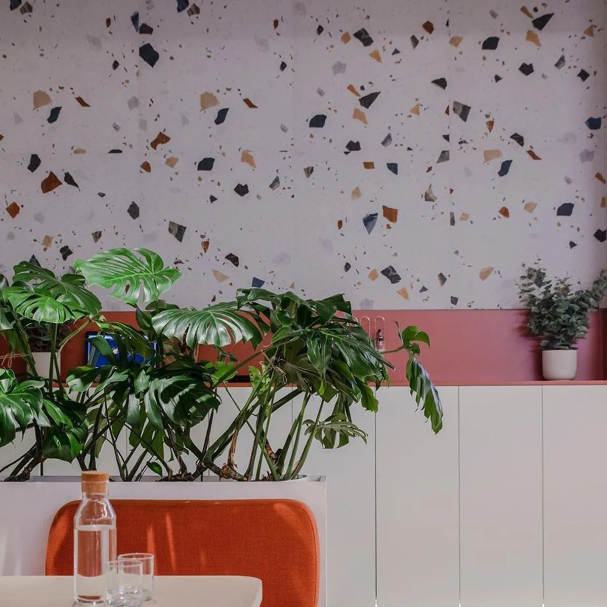 Stracciatella-R Blanco Terrazzo Effect Porcelain Tile 80x80cm Matt