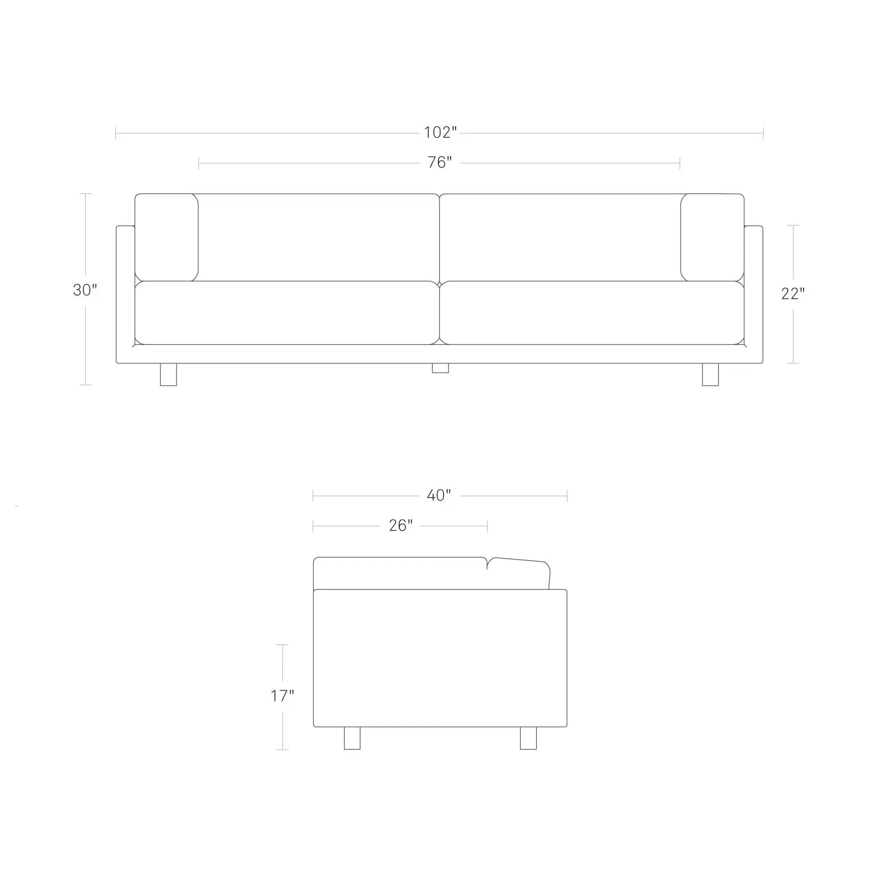 Sunday 102" Sofa