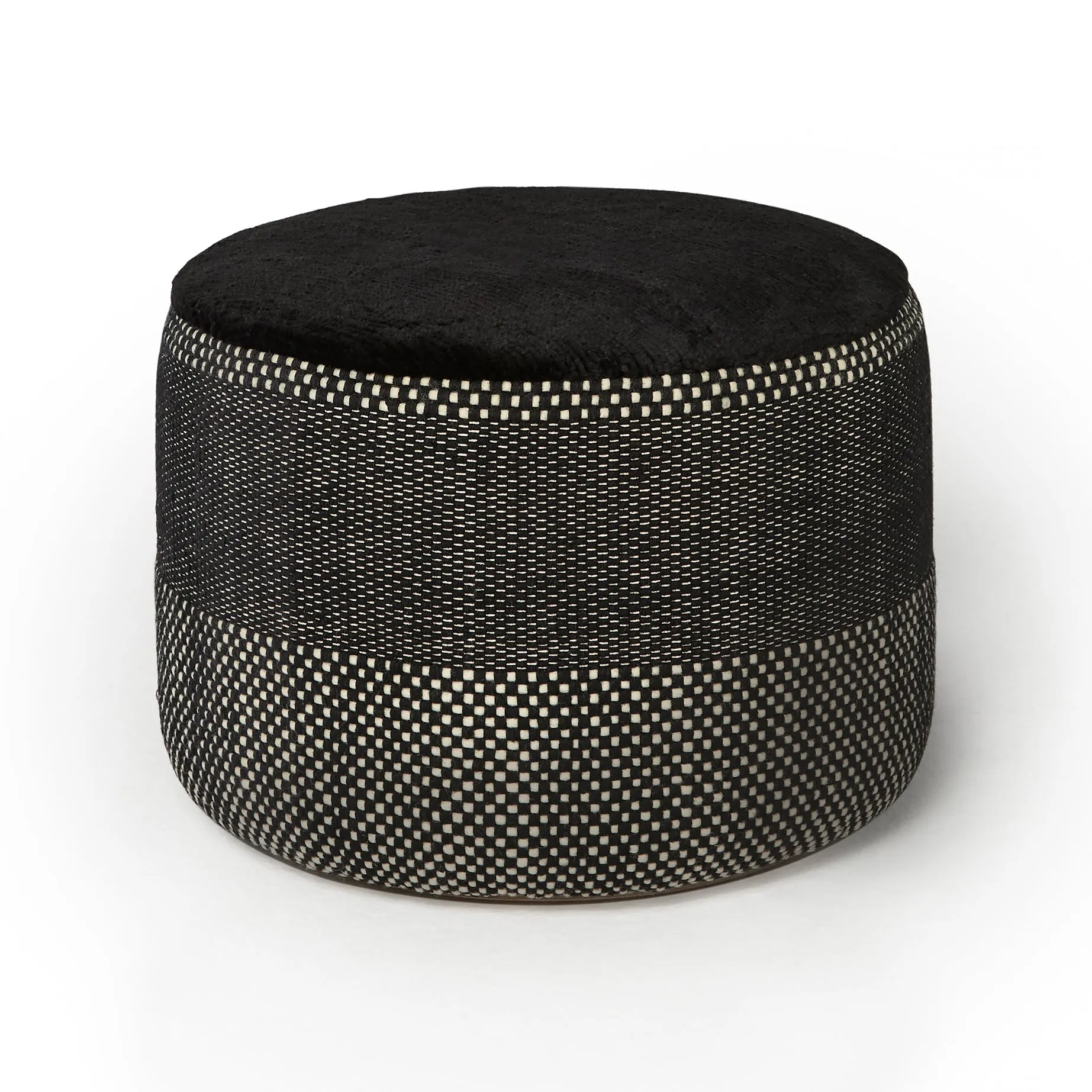 Tres Persian Black Pouf