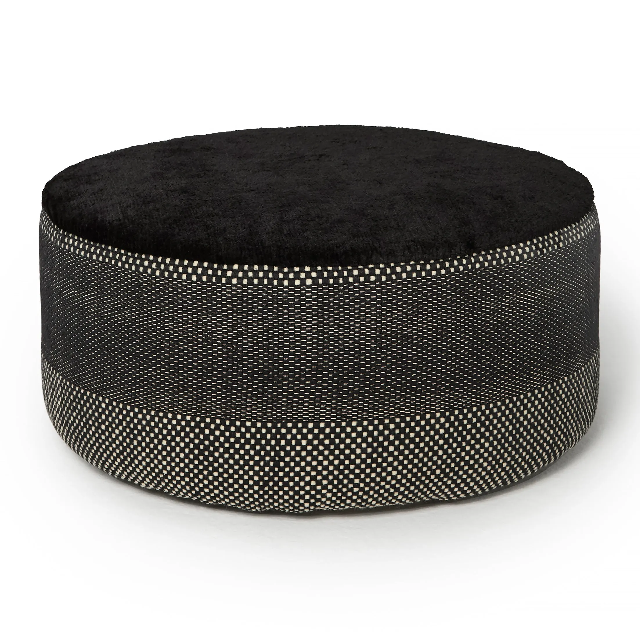 Tres Persian Black Pouf