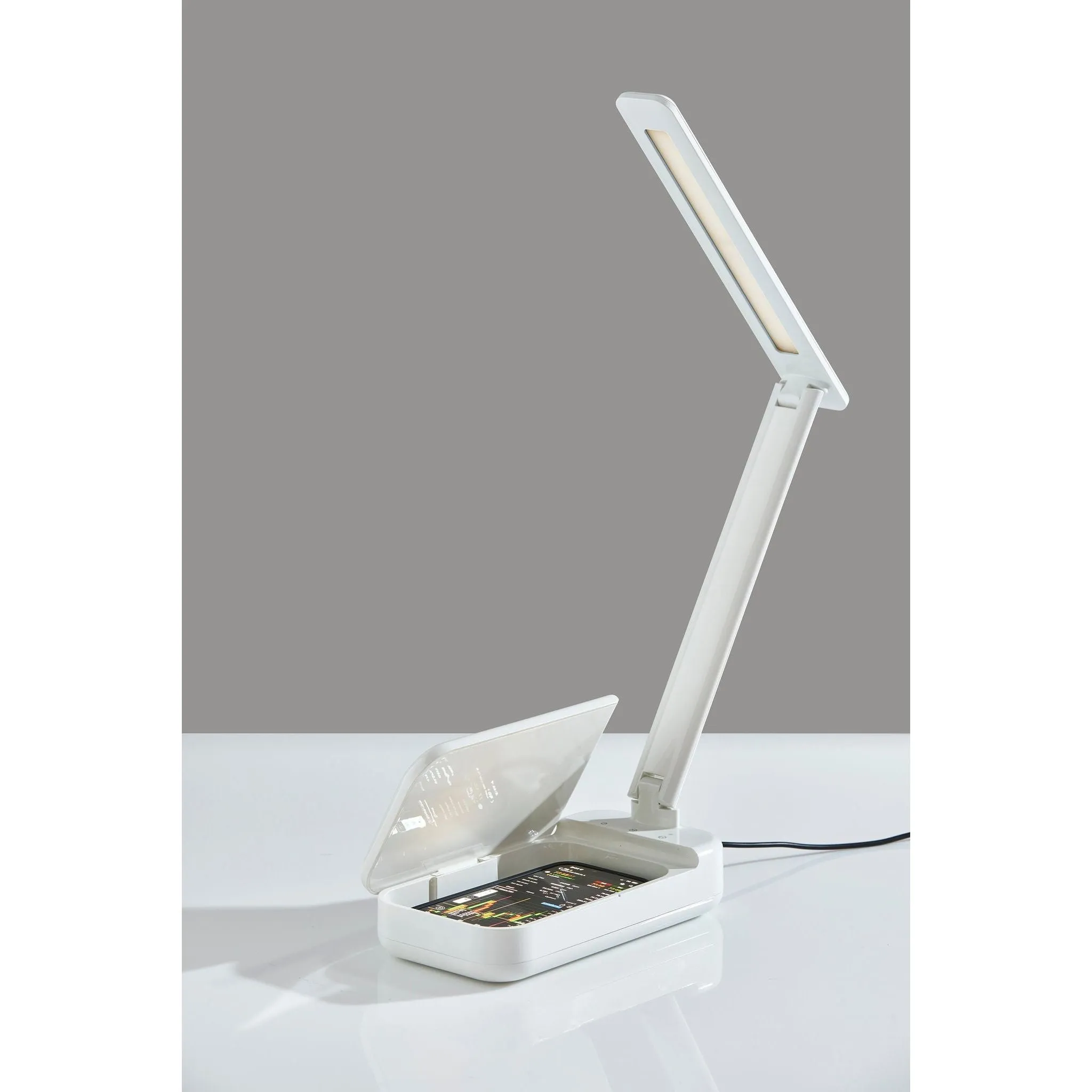 UV-C Sanitizing Desk Lamp with Wireless Charging and Smart Switch