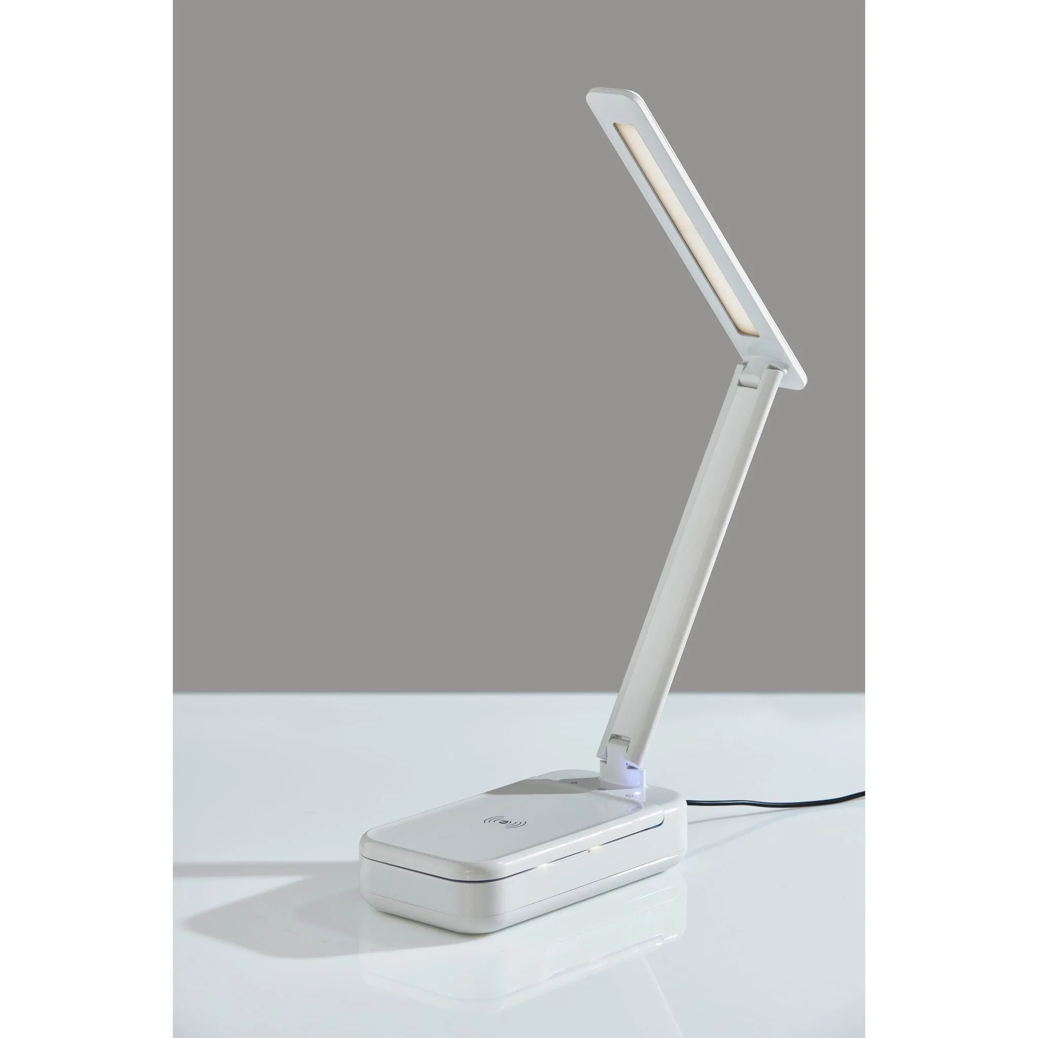 UV-C Sanitizing Desk Lamp with Wireless Charging and Smart Switch