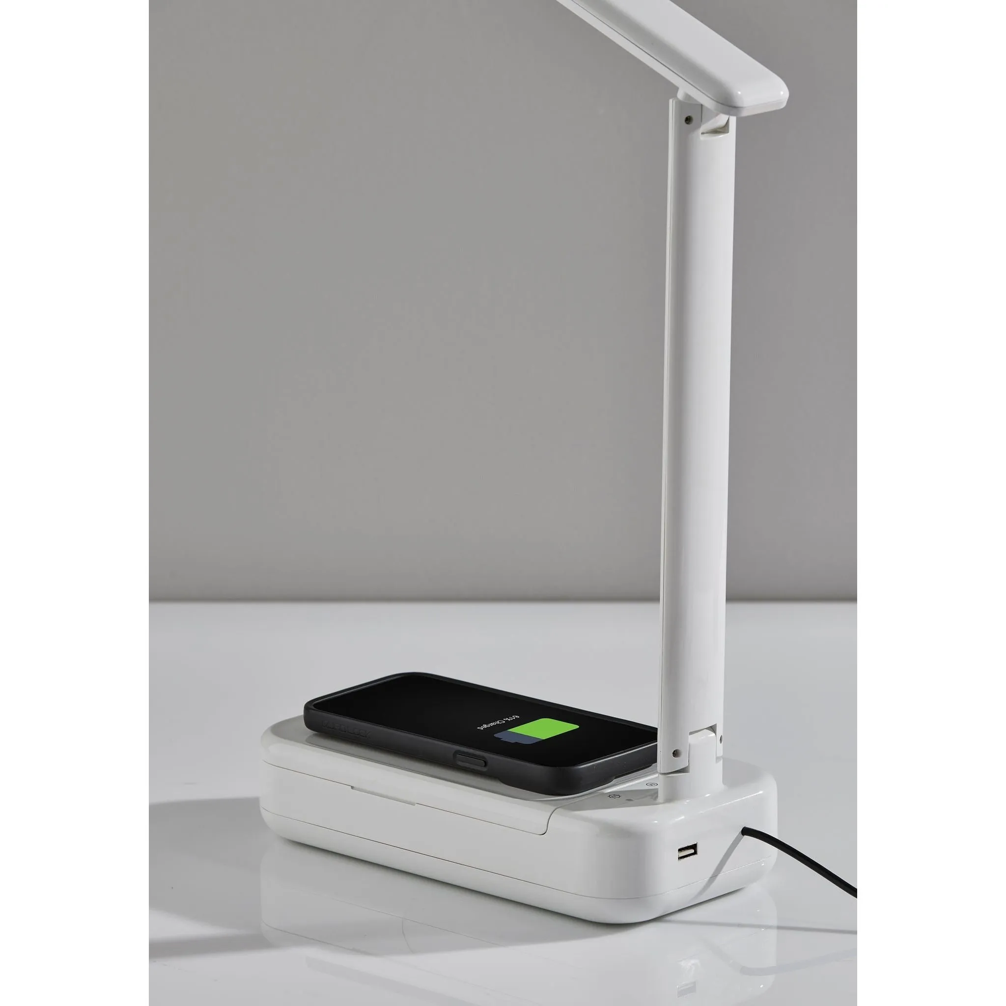 UV-C Sanitizing Desk Lamp with Wireless Charging and Smart Switch
