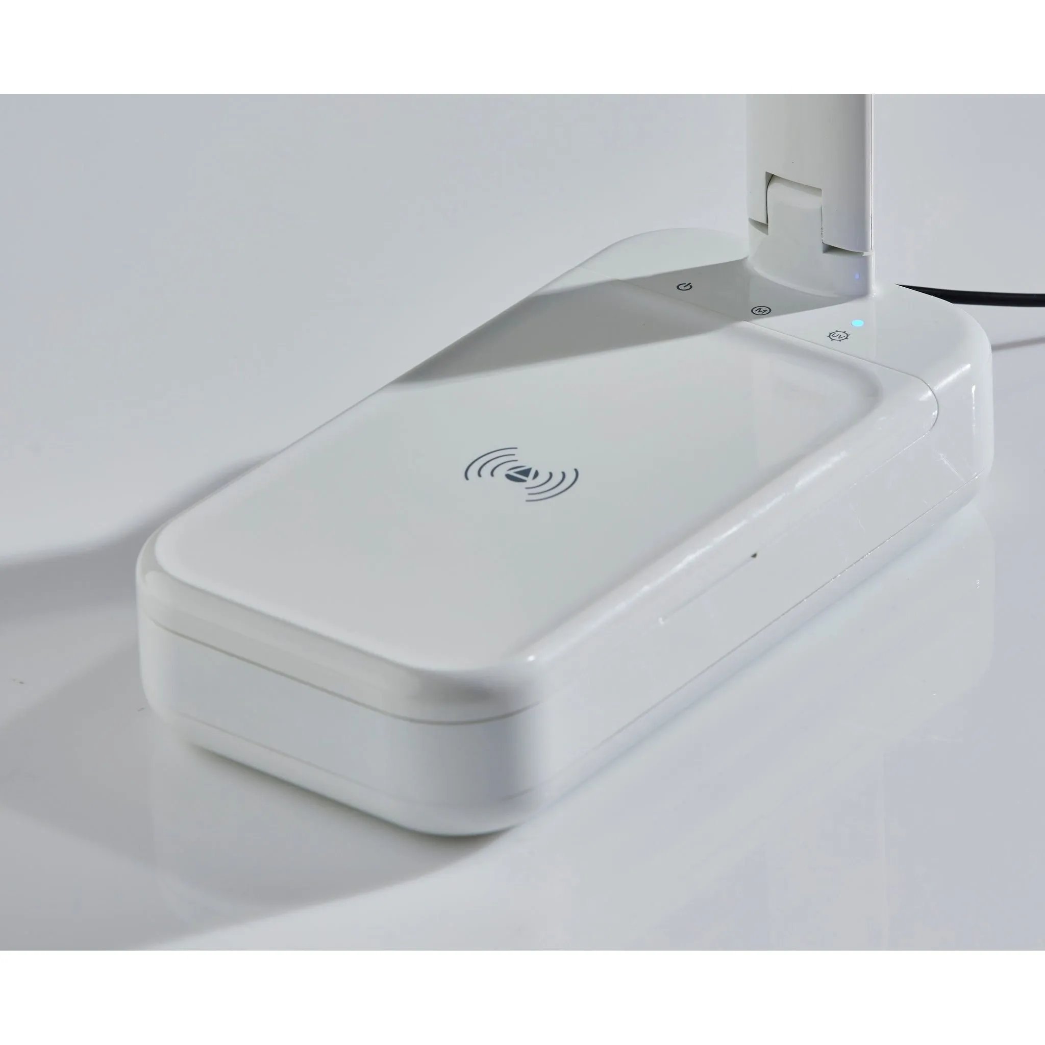 UV-C Sanitizing Desk Lamp with Wireless Charging and Smart Switch