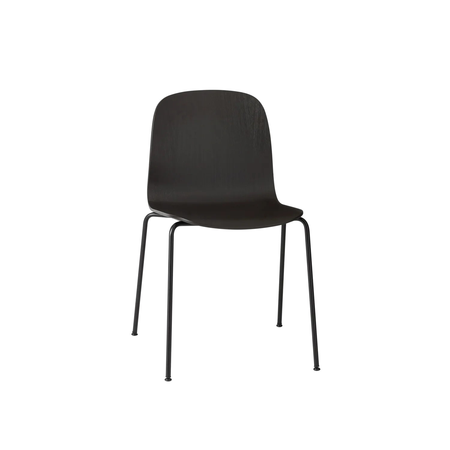 Visu Chair, Metal Base, Black/Black