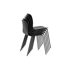 Visu Chair, Metal Base, Black/Black