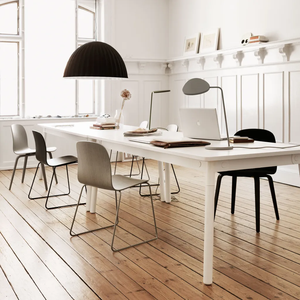 Visu Chair, Sled Base, Oak/Stainless