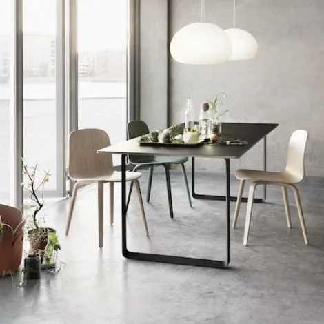 Visu Chair, Wood Base, Dusty Green
