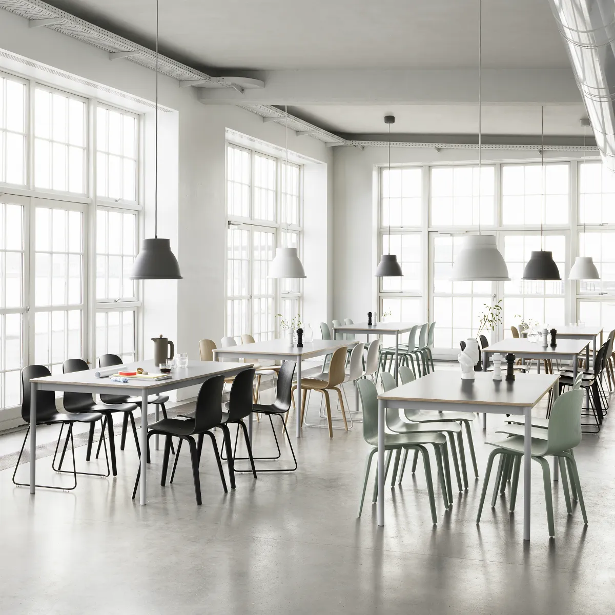 Visu Chair, Wood Base, Dusty Green