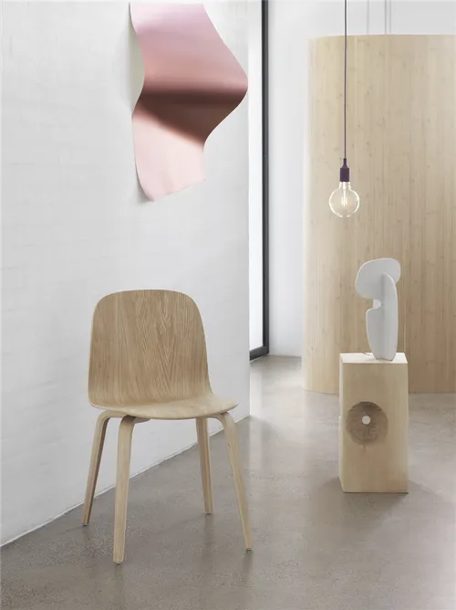 Visu Chair, Wood Base, Oak/Oak