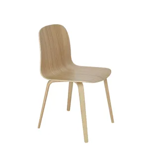 Visu Chair, Wood Base, Oak/Oak