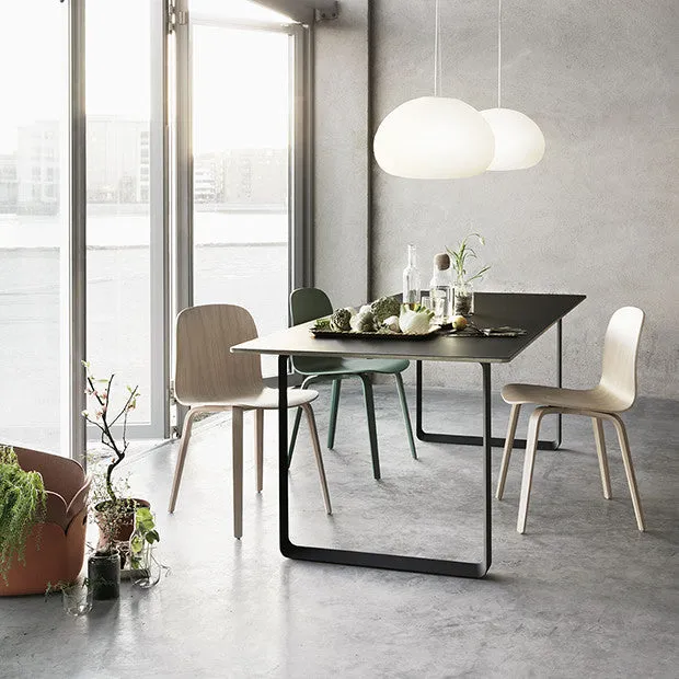 Visu Chair, Wood Base, White/Oak