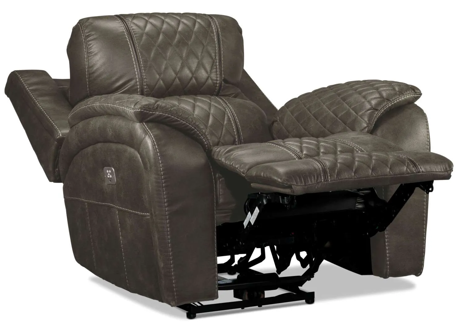 Wesley Dual Power Recliner - Granite
