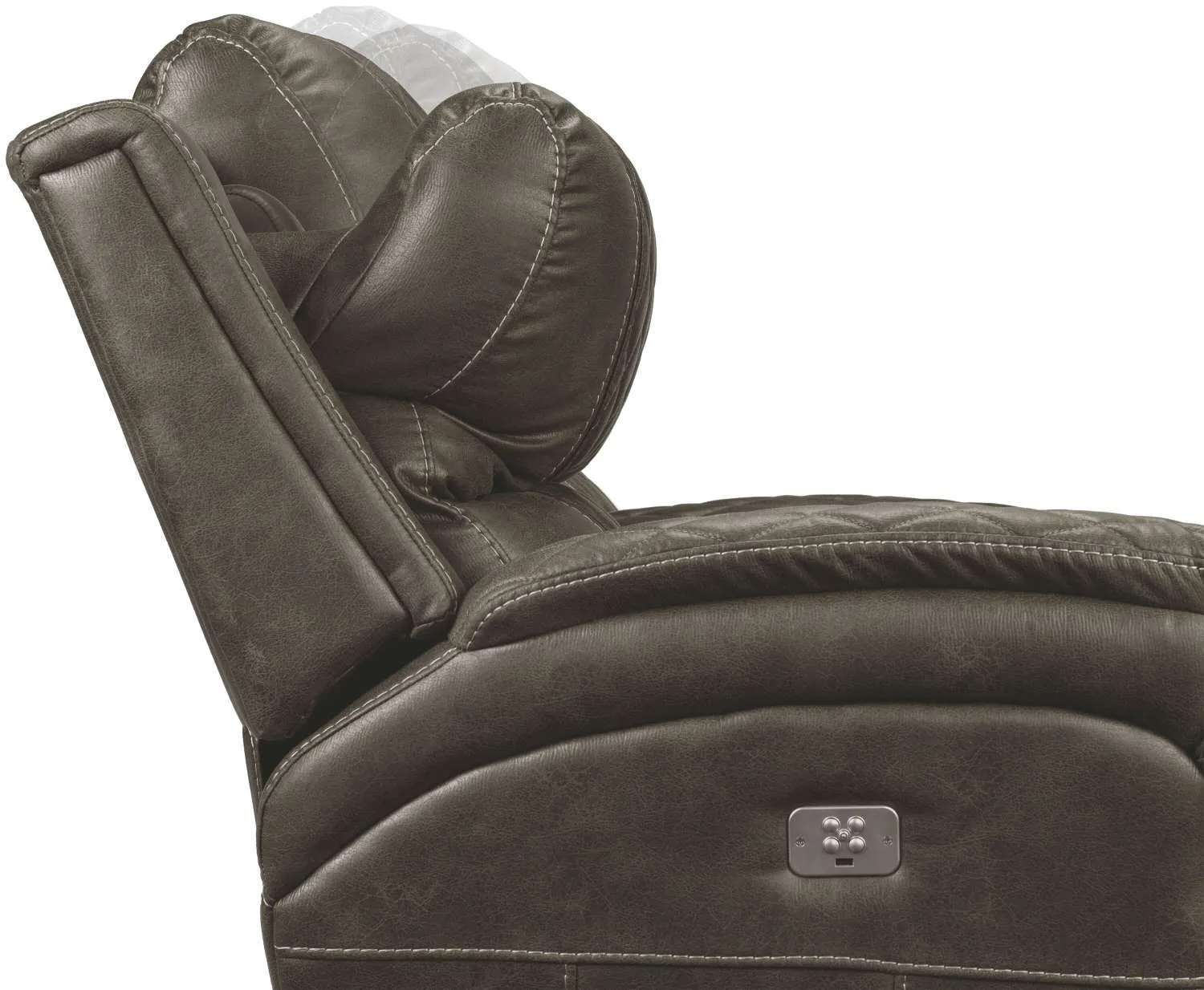 Wesley Dual Power Recliner - Granite