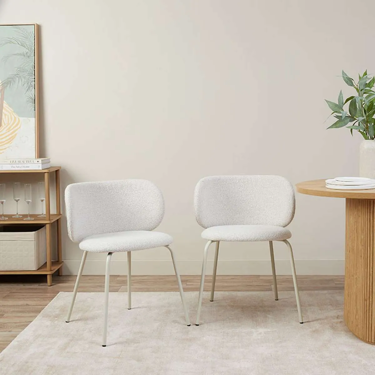 Willa Dining Chair- Cream Set of Four Bundle Mocka